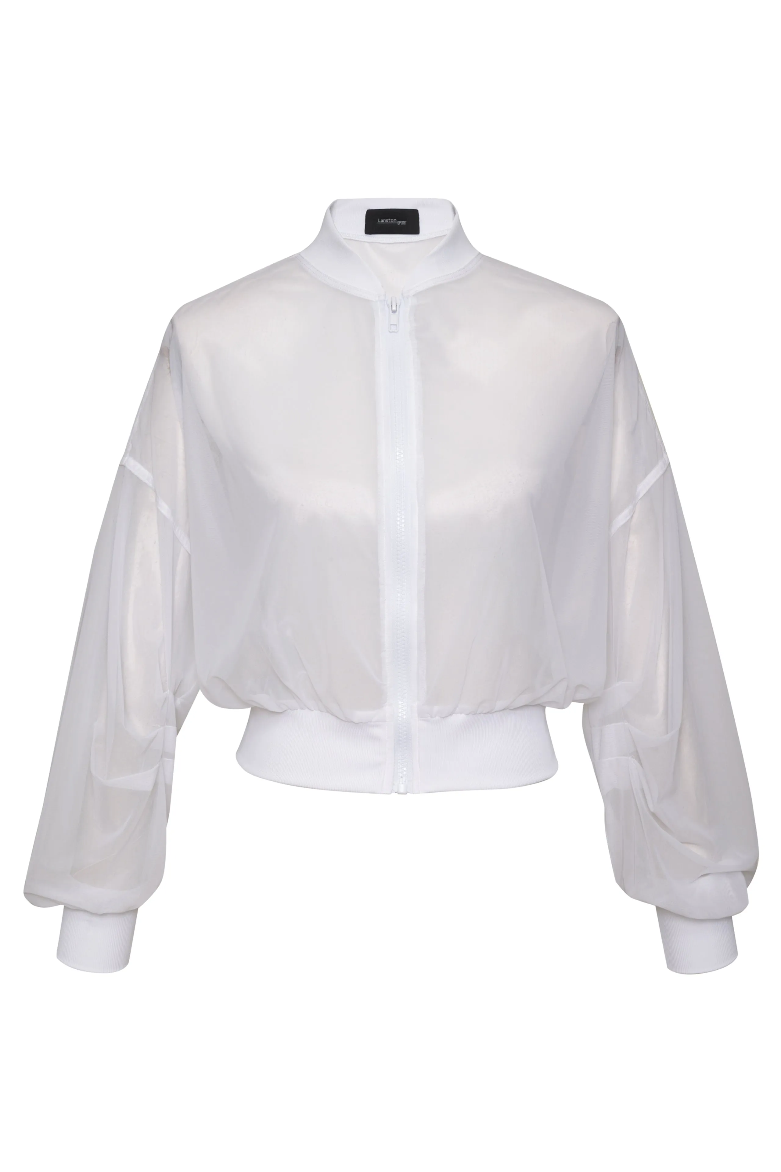 Mesh Tuck Sleeve Bomber