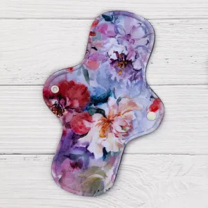 Moderate Absorbency Reusable Pads: Peonies