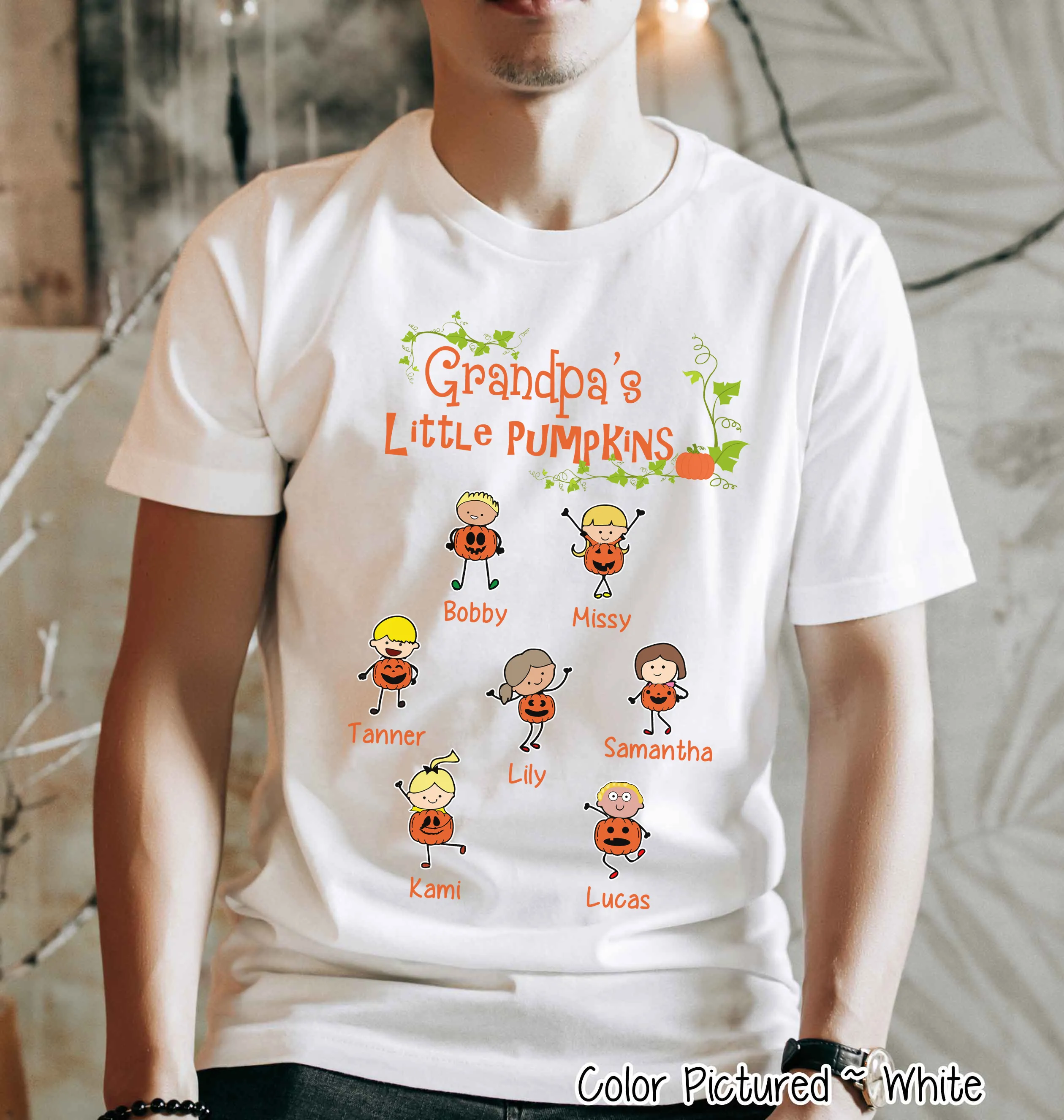 Mom, Grandma, Grandpa etc. Little Pumpkins  ~ Custom Named Kids Pumpkin Tee