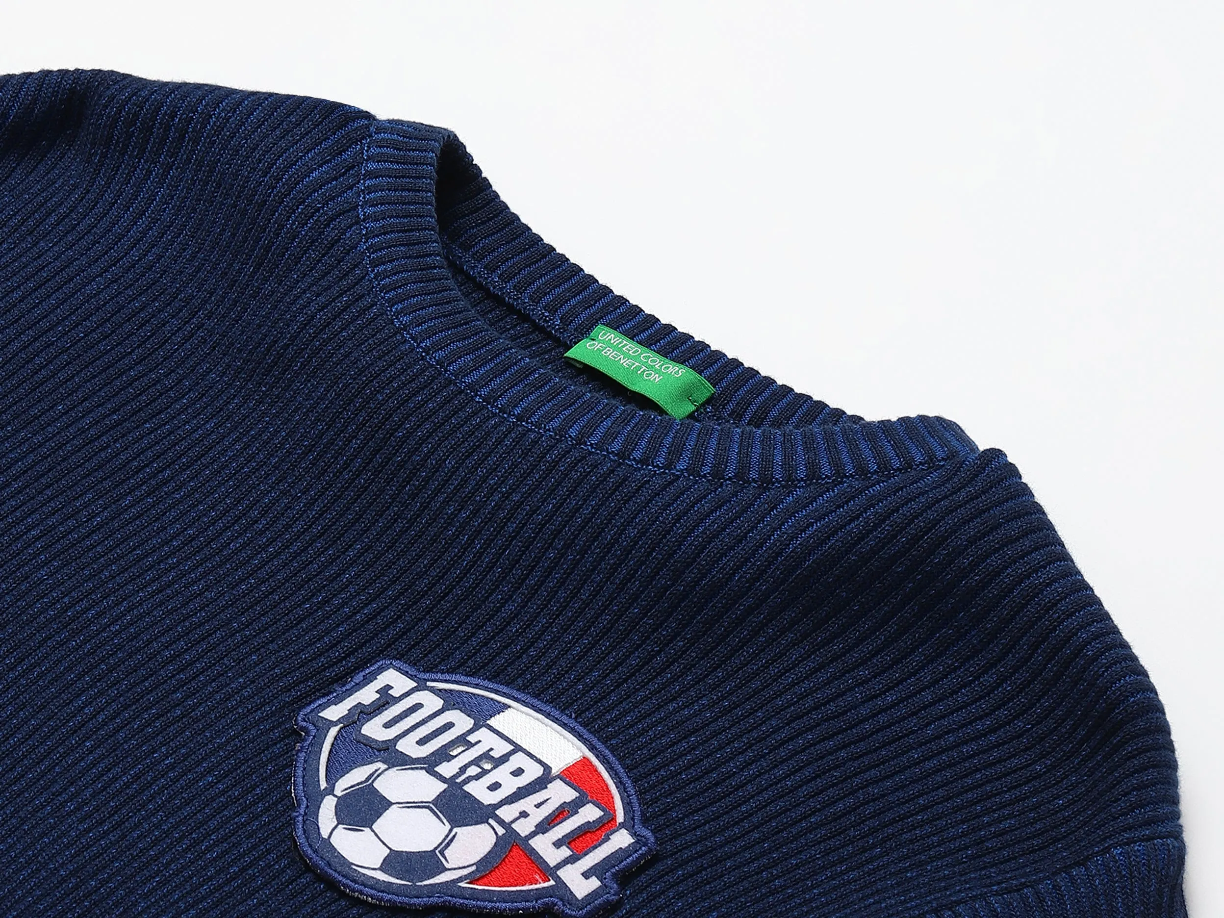 Navy Blue Ribbed Sweater