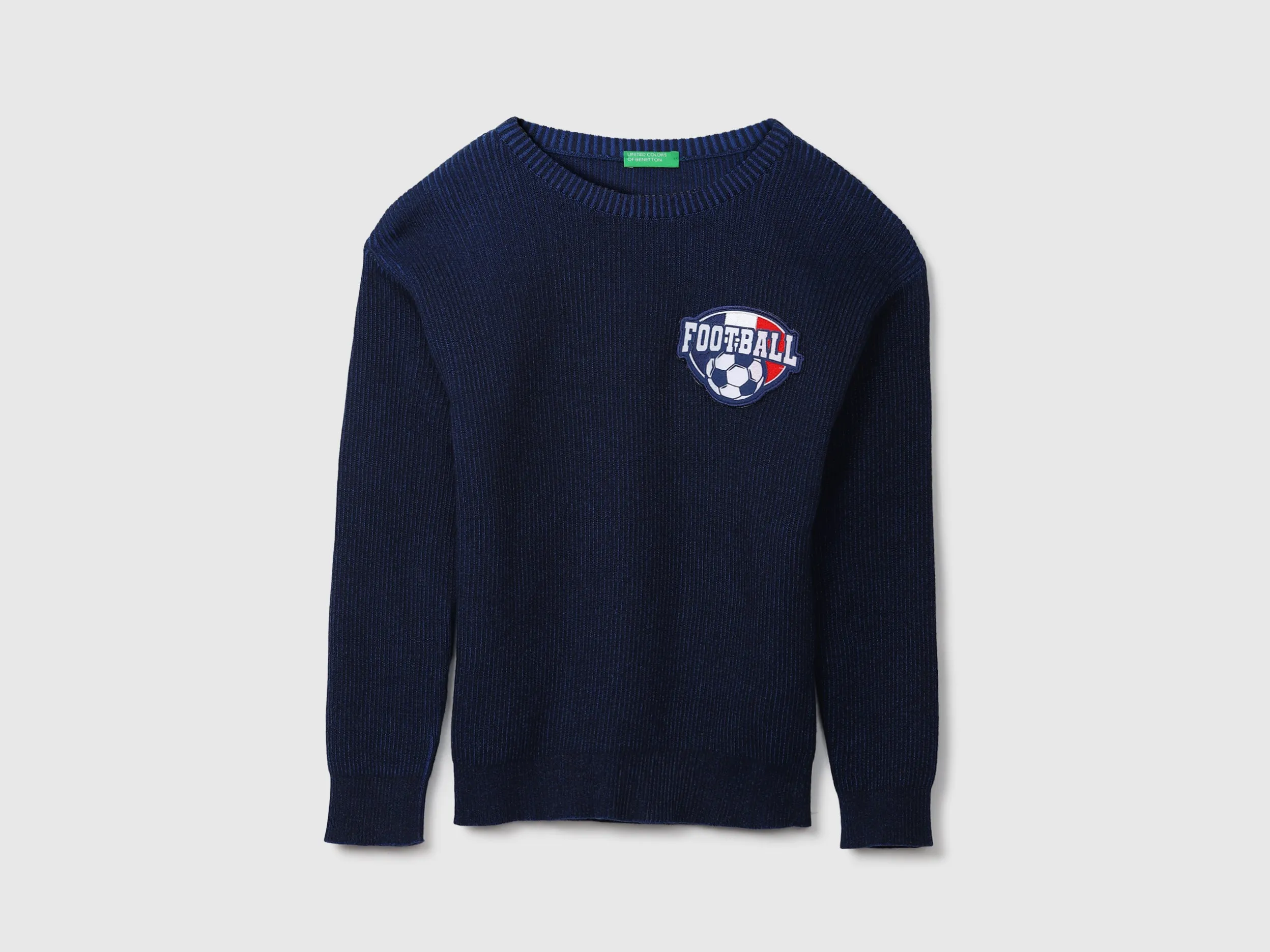 Navy Blue Ribbed Sweater