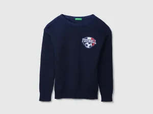 Navy Blue Ribbed Sweater
