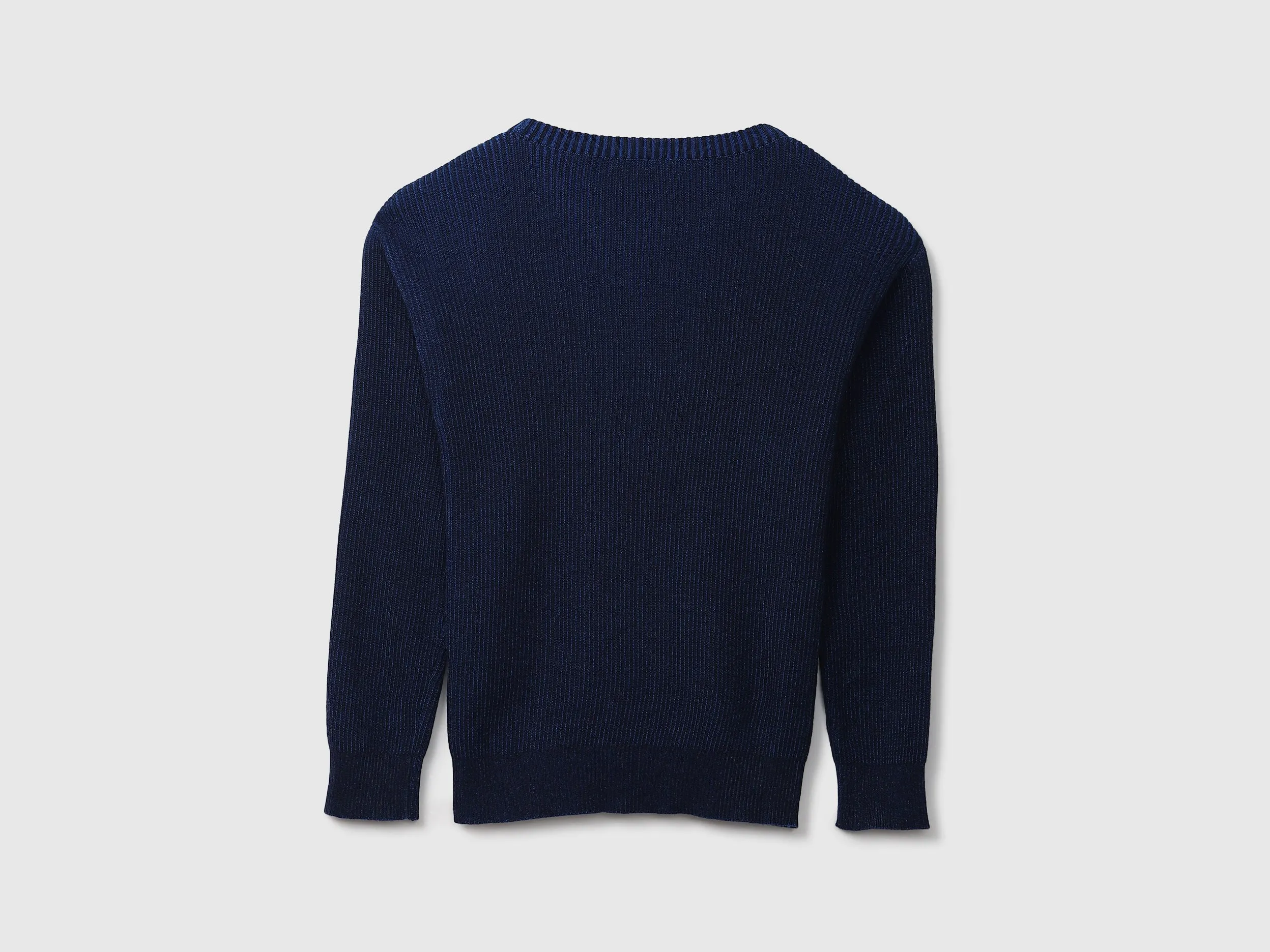 Navy Blue Ribbed Sweater