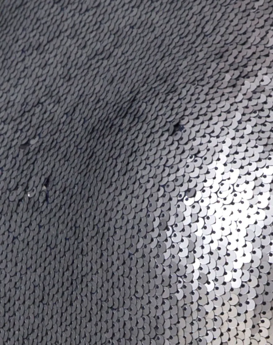 Nix Bodice in Fishcale Matte Sequin Silver