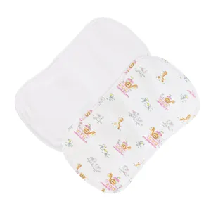 Noah’s Ark Pink Printed Burp Cloth Set