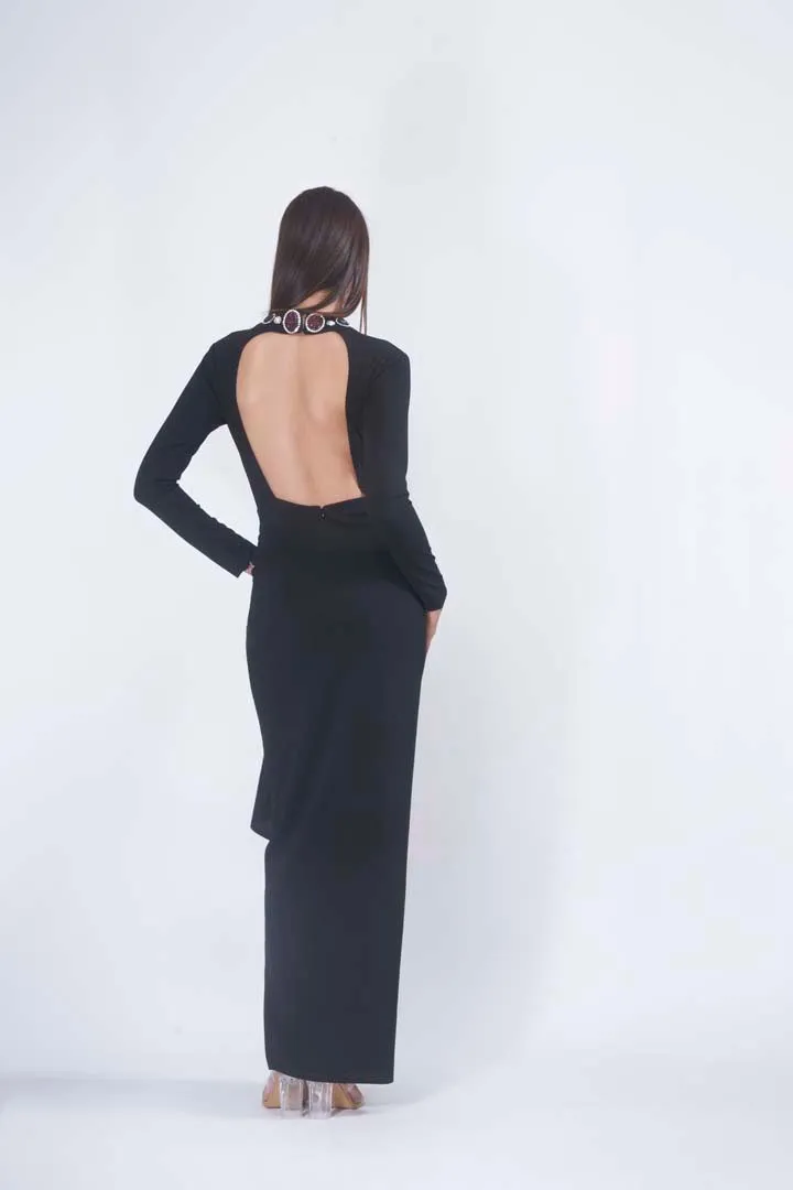 NOIR draped dress