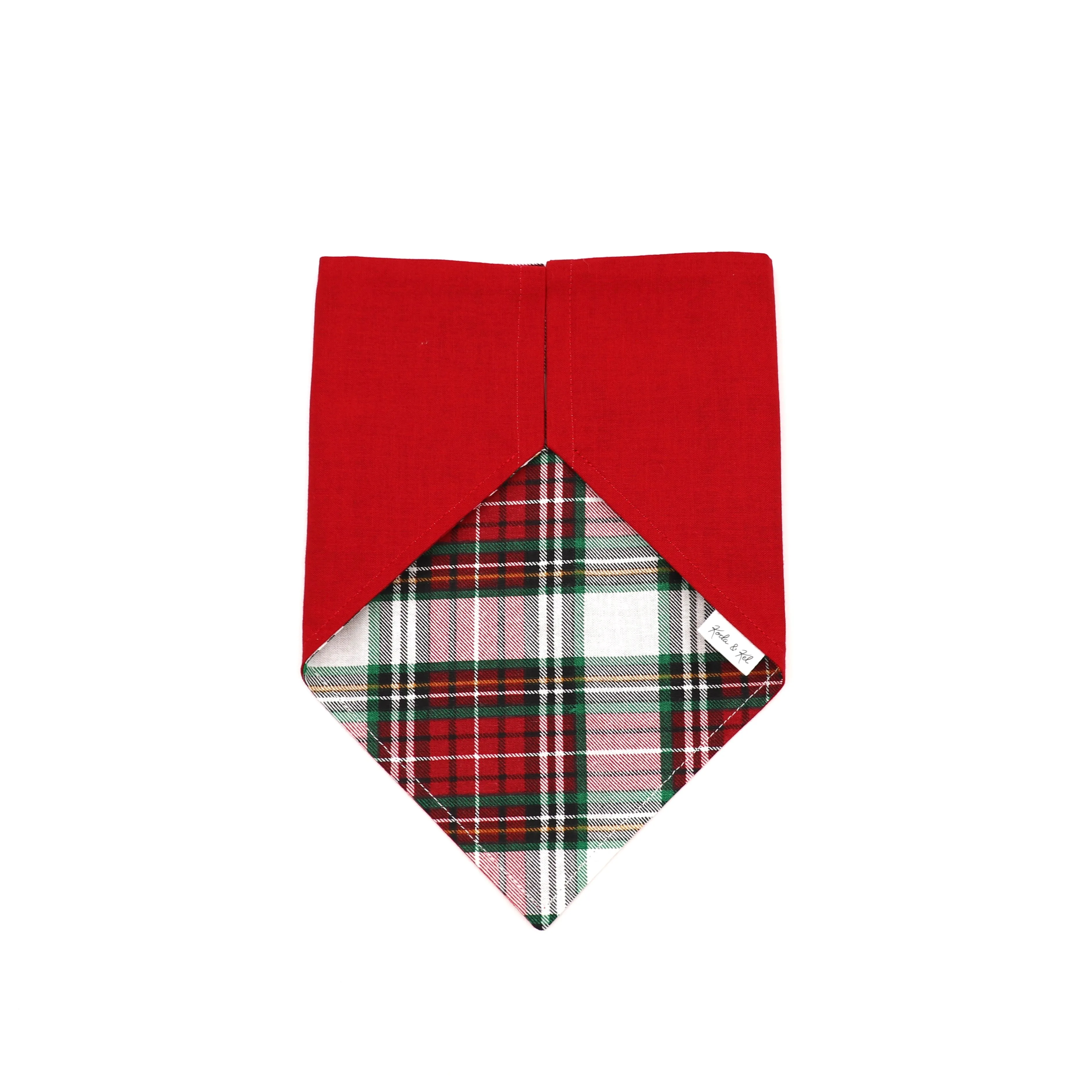 North Pole Plaid Slip On Bandana