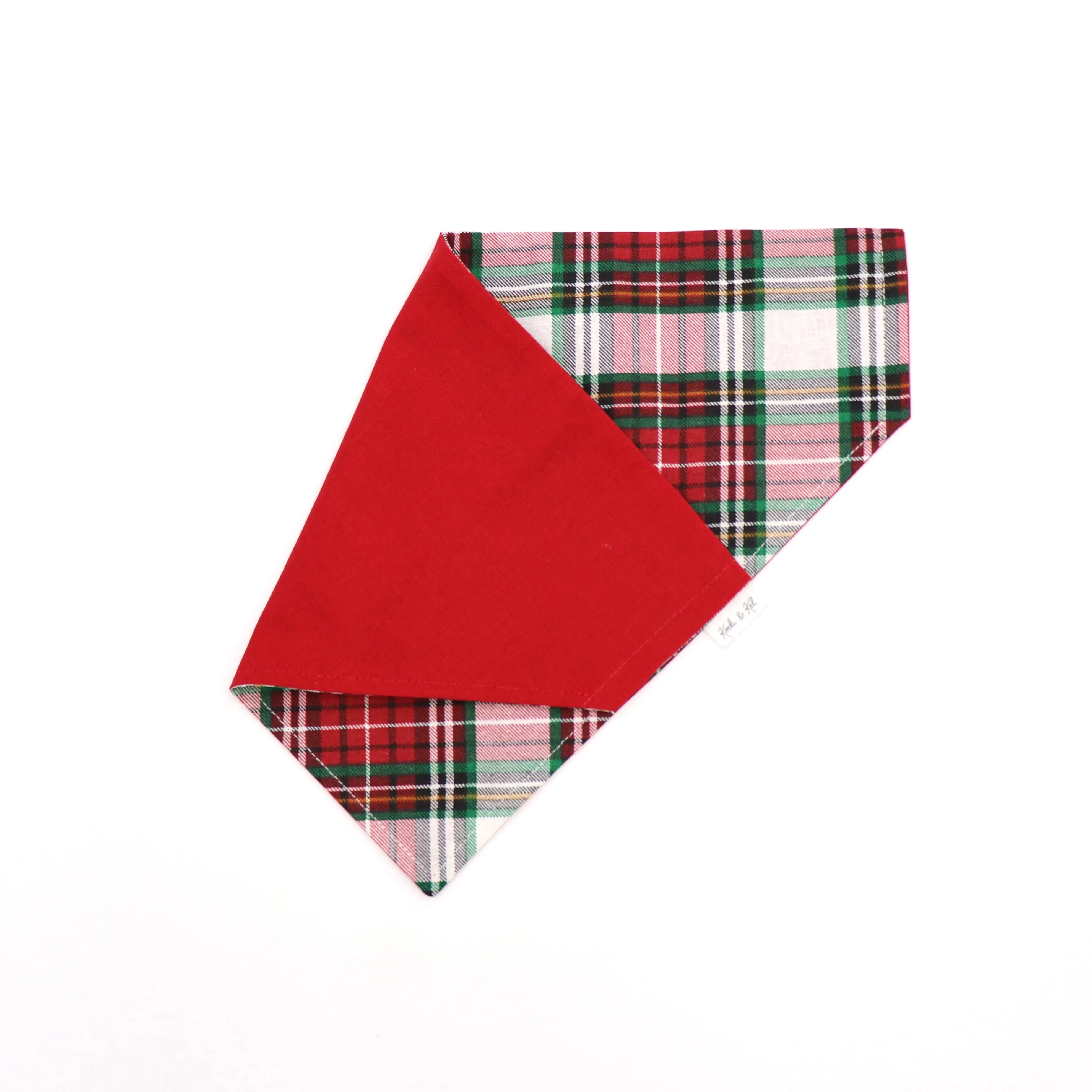 North Pole Plaid Slip On Bandana