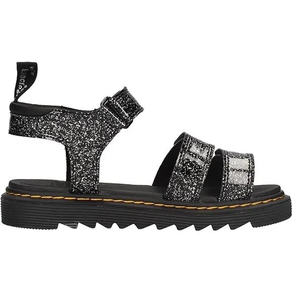 NWT! Dr. Martens Klaire Kid ) Black Cosmic Glitter 11 UK (US 12 Little Kid) M
