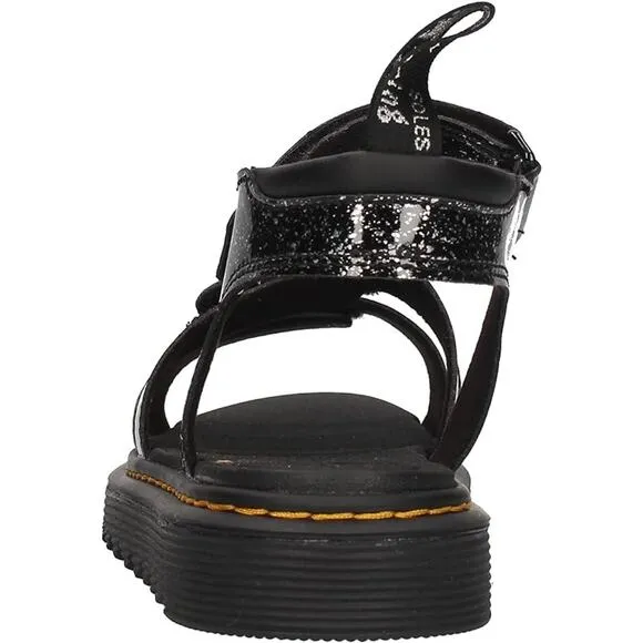 NWT! Dr. Martens Klaire Kid ) Black Cosmic Glitter 11 UK (US 12 Little Kid) M