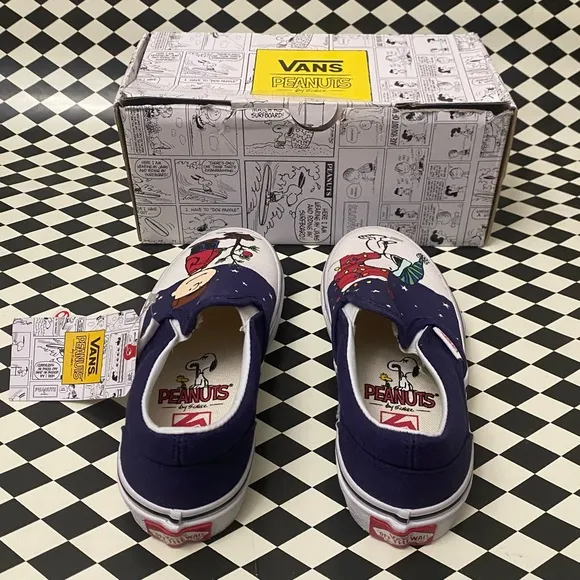 NWT Peanuts Christmas Slip-On Vans