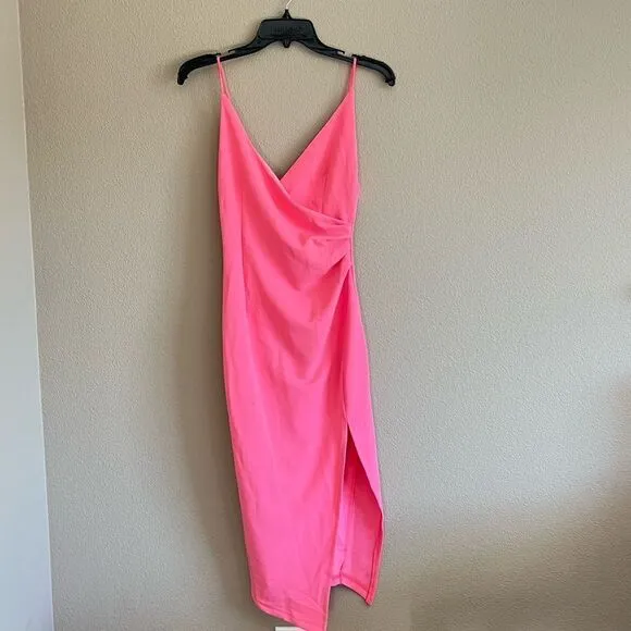 NWT Hello Molly Quiet Dancer Midi Dress in Pink