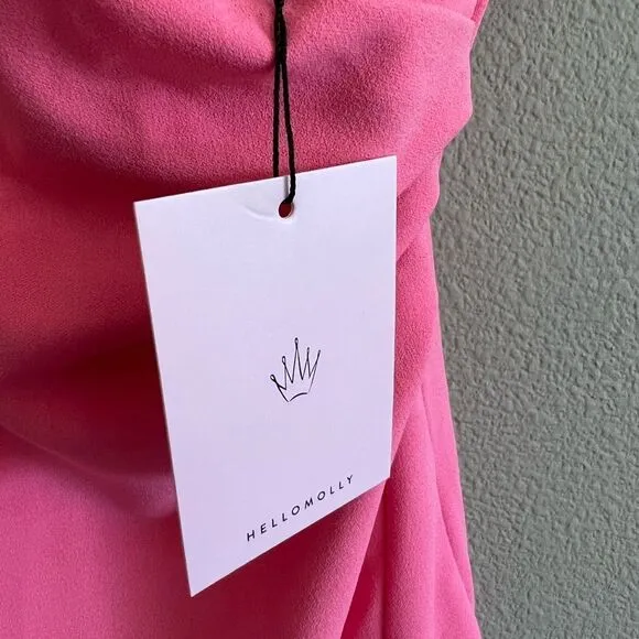 NWT Hello Molly Quiet Dancer Midi Dress in Pink