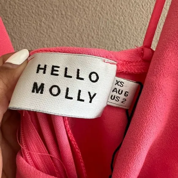 NWT Hello Molly Quiet Dancer Midi Dress in Pink