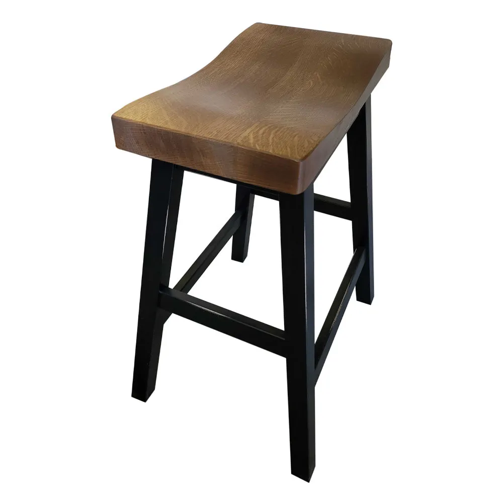 Oak Backless Bar Stool
