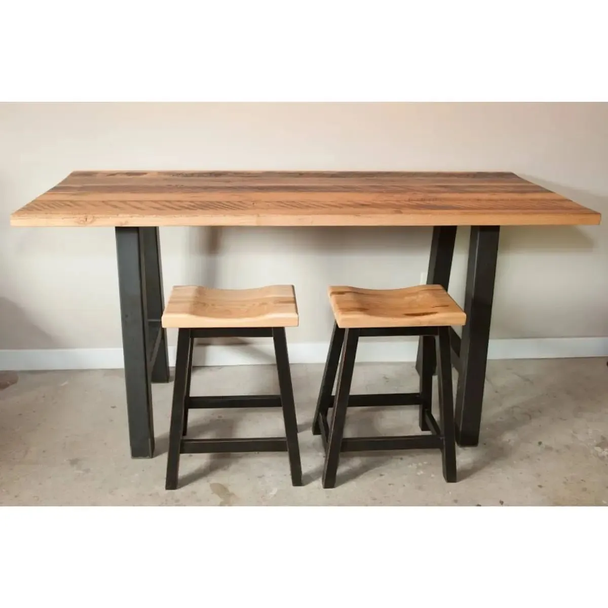 Oak Backless Bar Stool