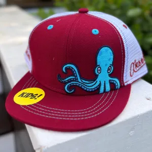Octopus Flatbill Snapback Youth Hat