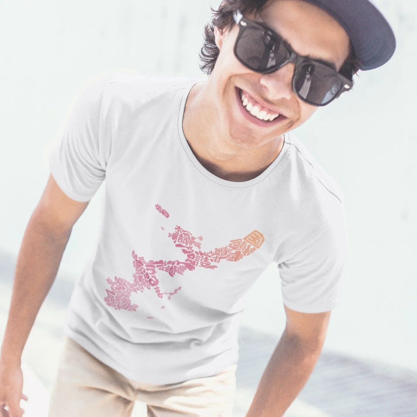 Okinawa Story Map Unisex Tee Shirt - Hibiscus Red