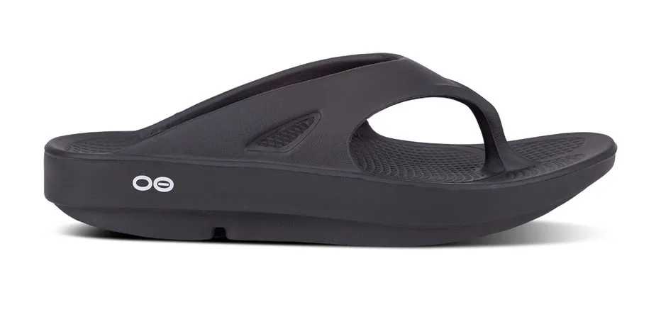 Oofos Unisex OOriginal Thong Sandal Black