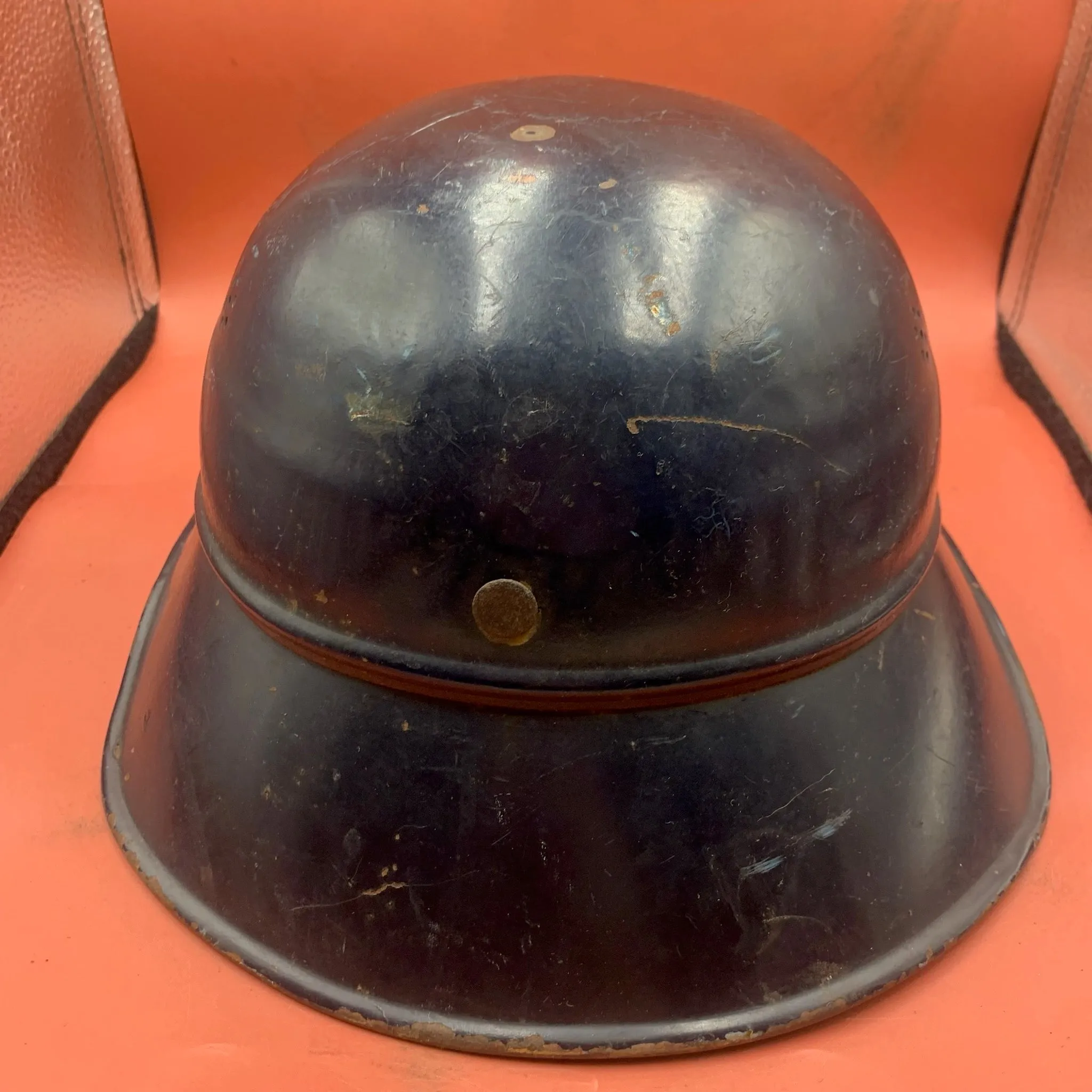 Original WW2 German Civil Defence Luftschutz Helmet - Complete with Liner & Chinstrap
