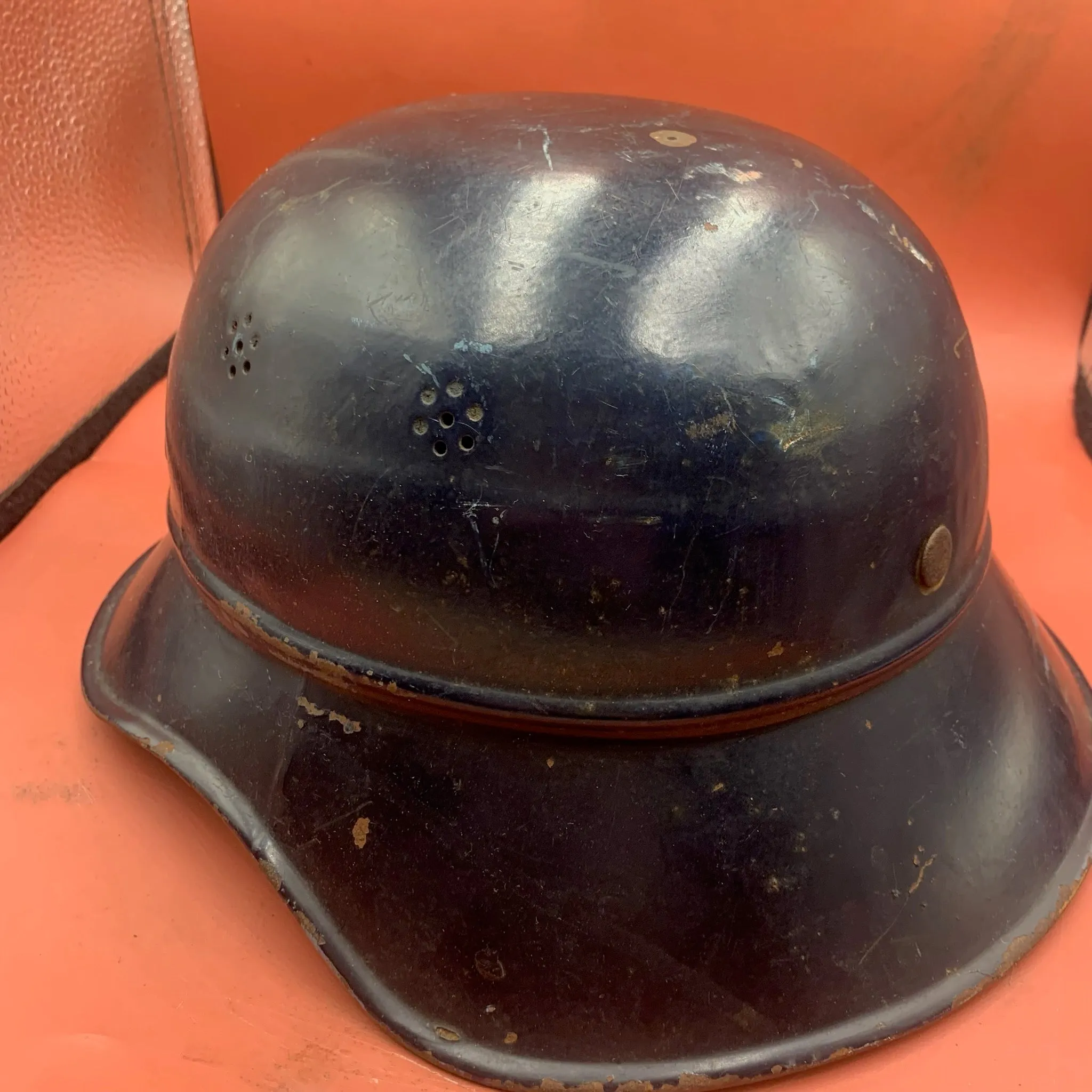 Original WW2 German Civil Defence Luftschutz Helmet - Complete with Liner & Chinstrap