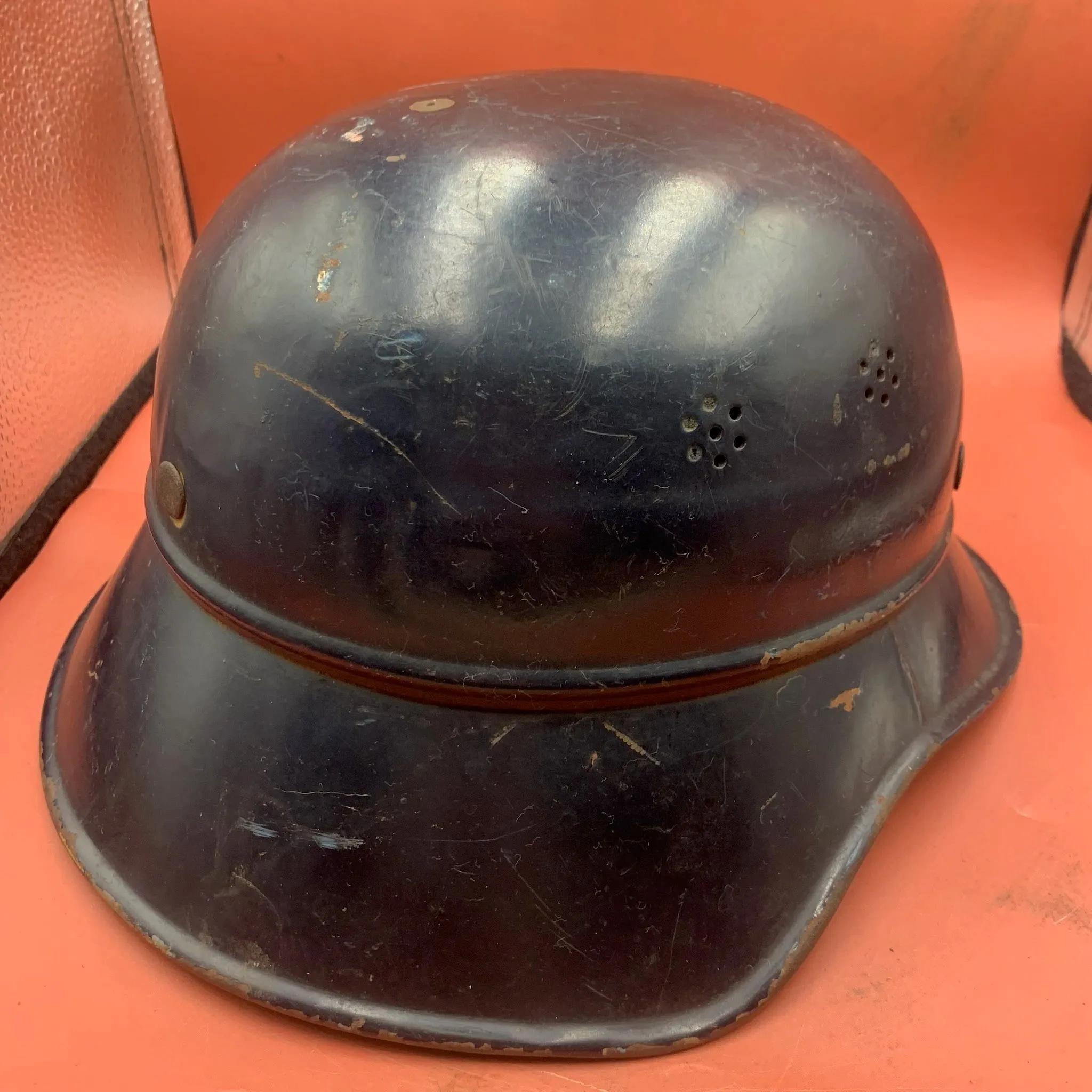 Original WW2 German Civil Defence Luftschutz Helmet - Complete with Liner & Chinstrap