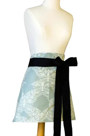 palm mineral gray printed cloth cocktail aprons