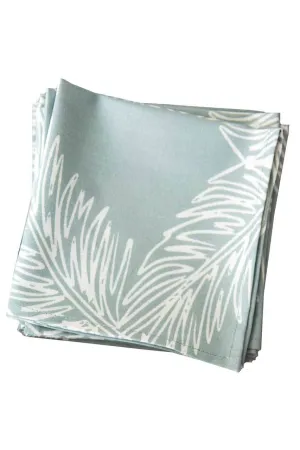palm mineral gray printed cloth cocktail napkins