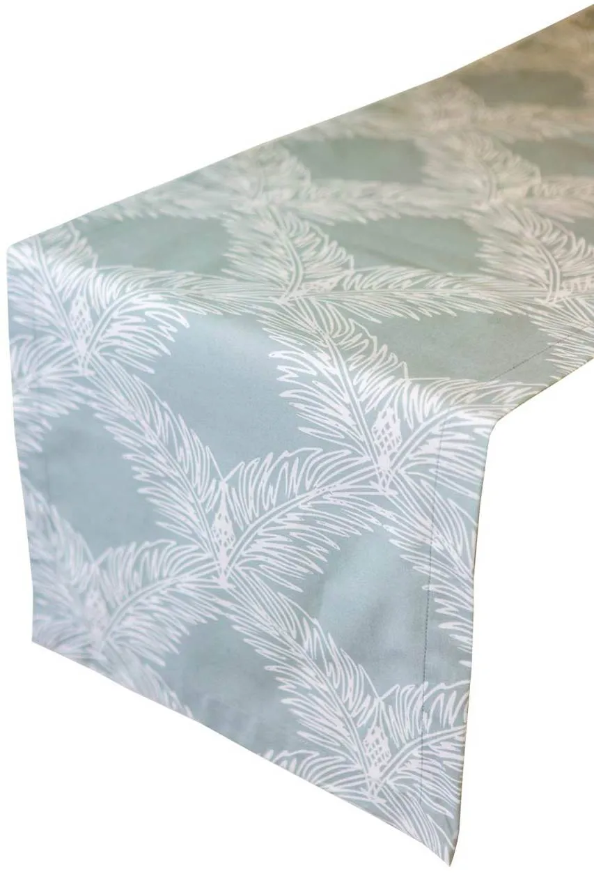 palm mineral gray printed cloth table runners