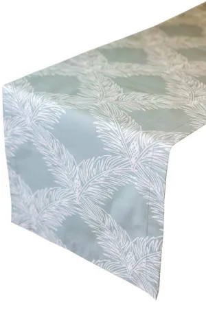 palm mineral gray printed cloth table runners