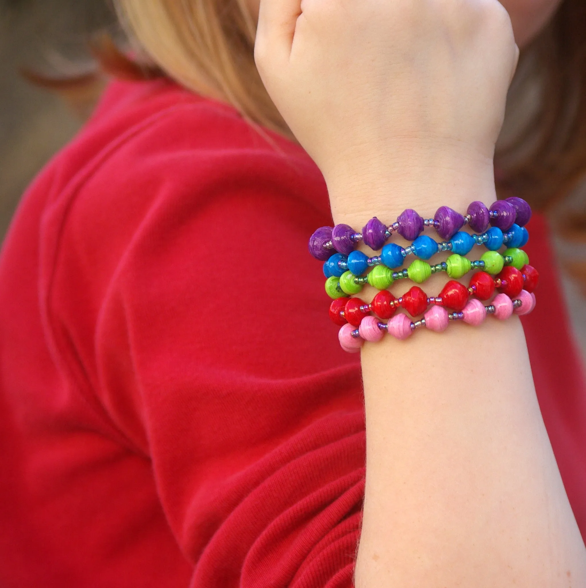 Paper Bead Bracelet - child