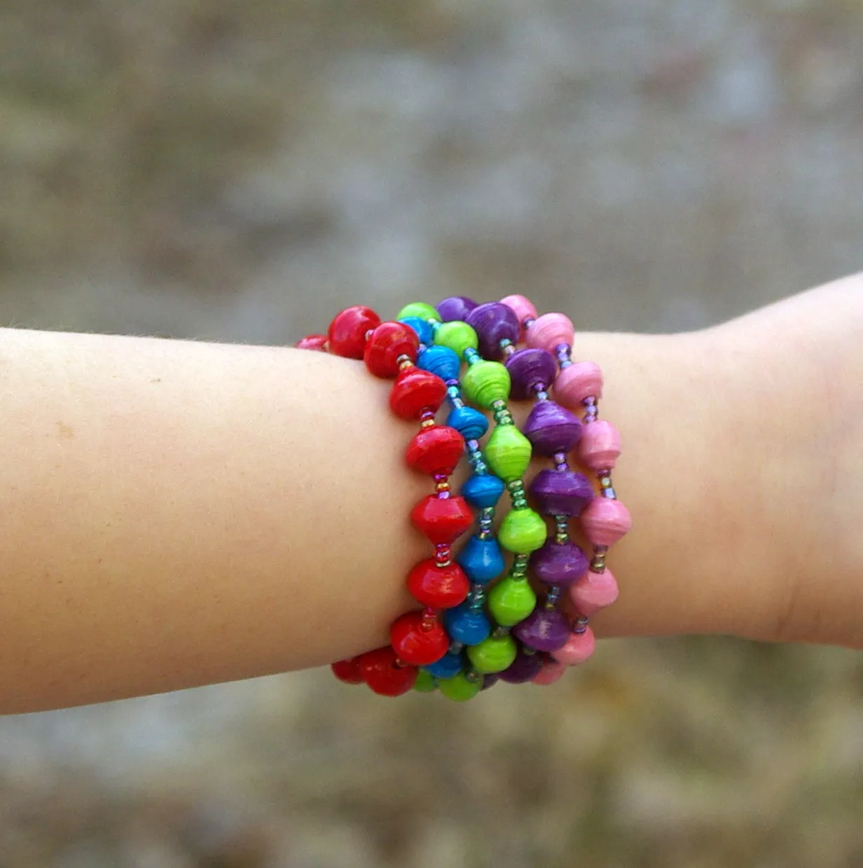 Paper Bead Bracelet - child