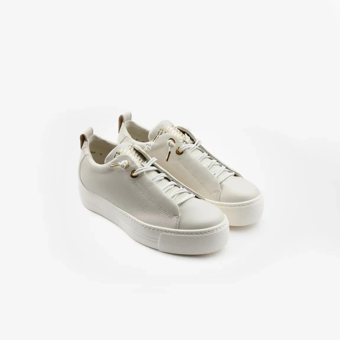 Paul Green - 5017 Ivory Elastic Slip On Trainer