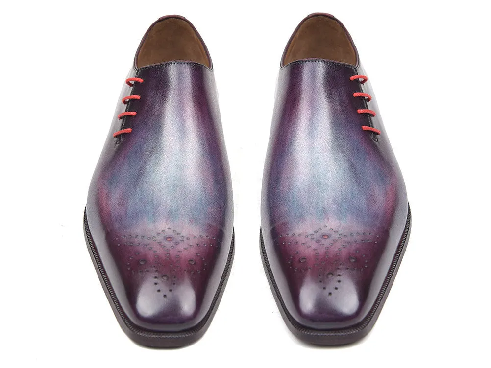 Paul Parkman Men's Side Lace Leather Oxfords in Purple
