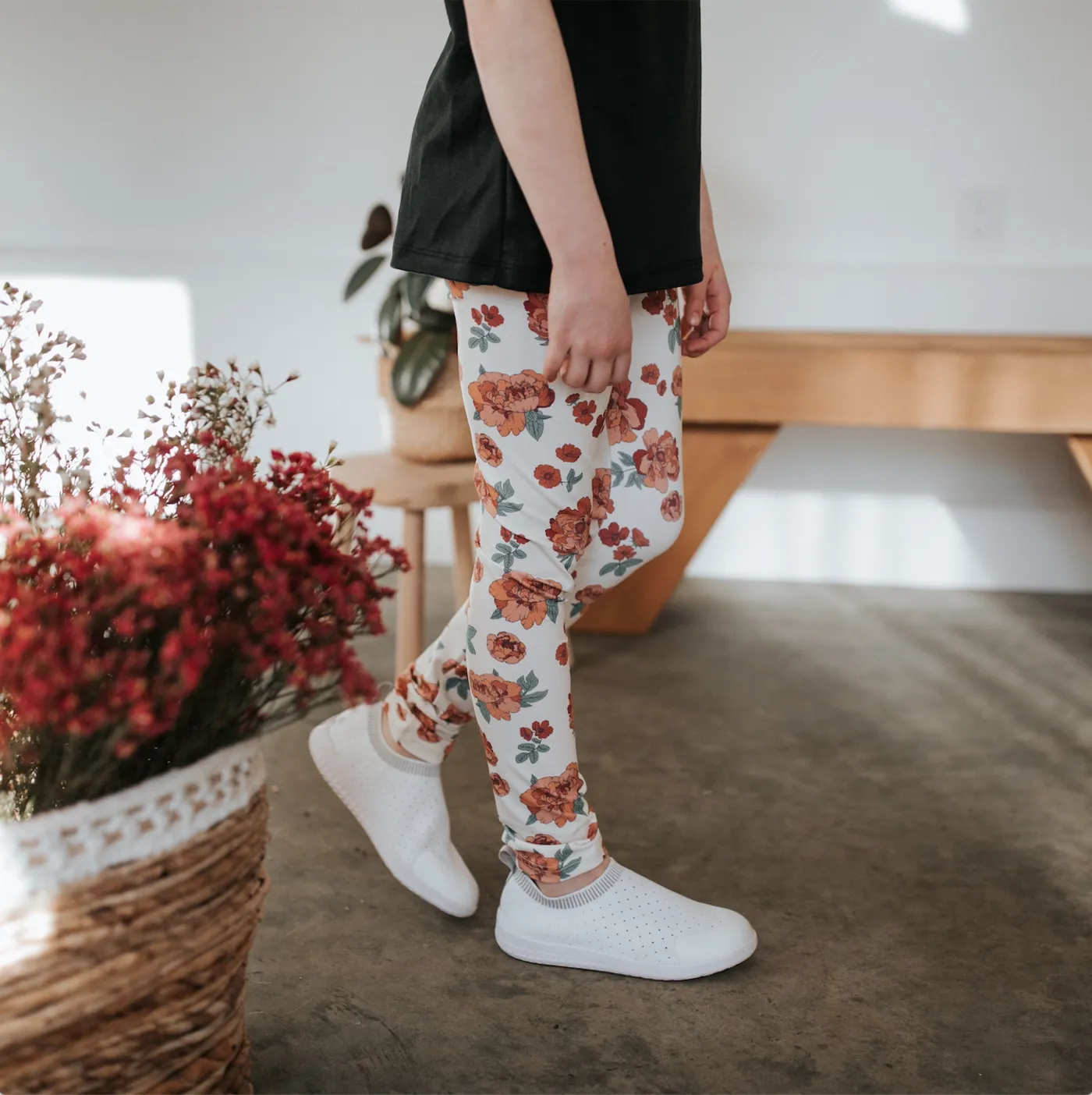 PEONY / FLORAL PRINT LEGGINGS