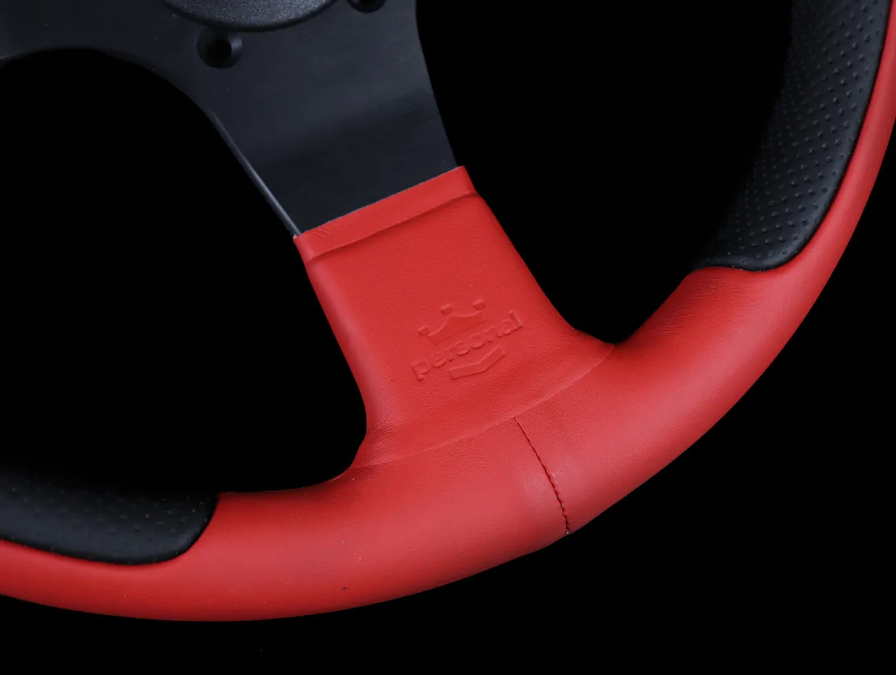 Personal New Racing Line 320mm Steering Wheel - Red / Black Leather Combo