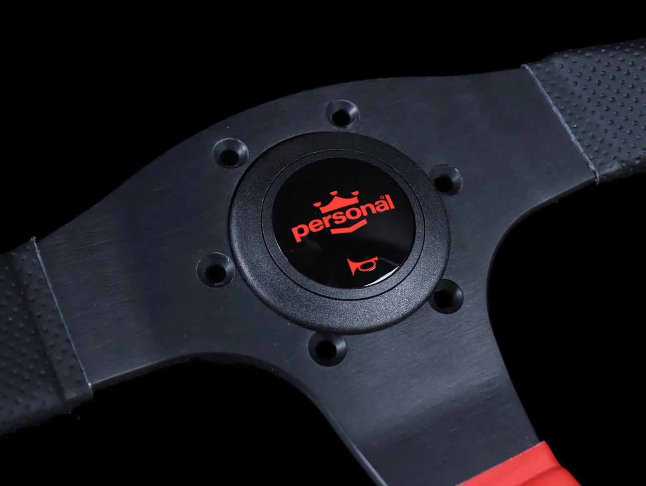 Personal New Racing Line 320mm Steering Wheel - Red / Black Leather Combo