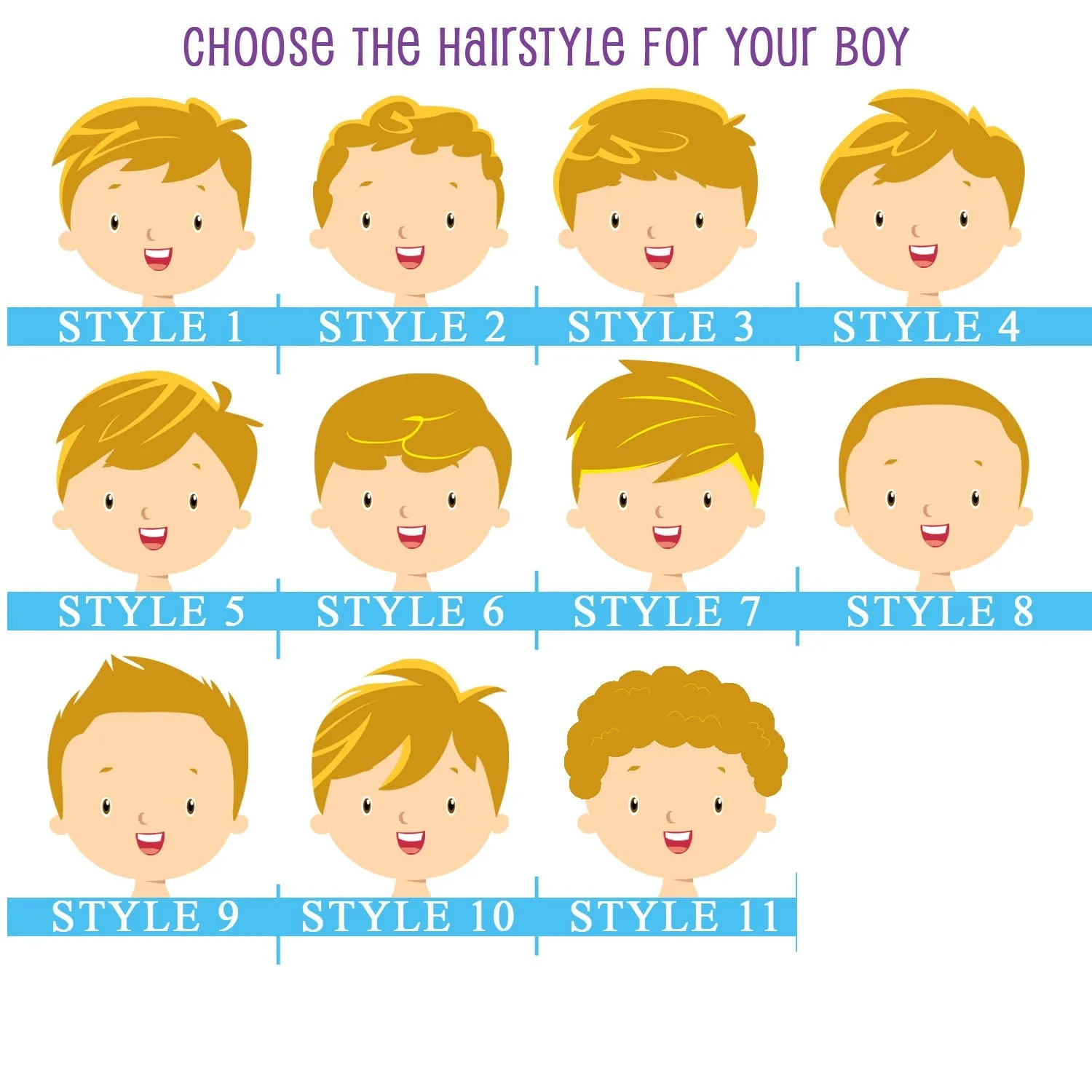 Personalized Custom Boy Character Plate, Bowl, Mug, Placemat Set - Choose Your Pieces