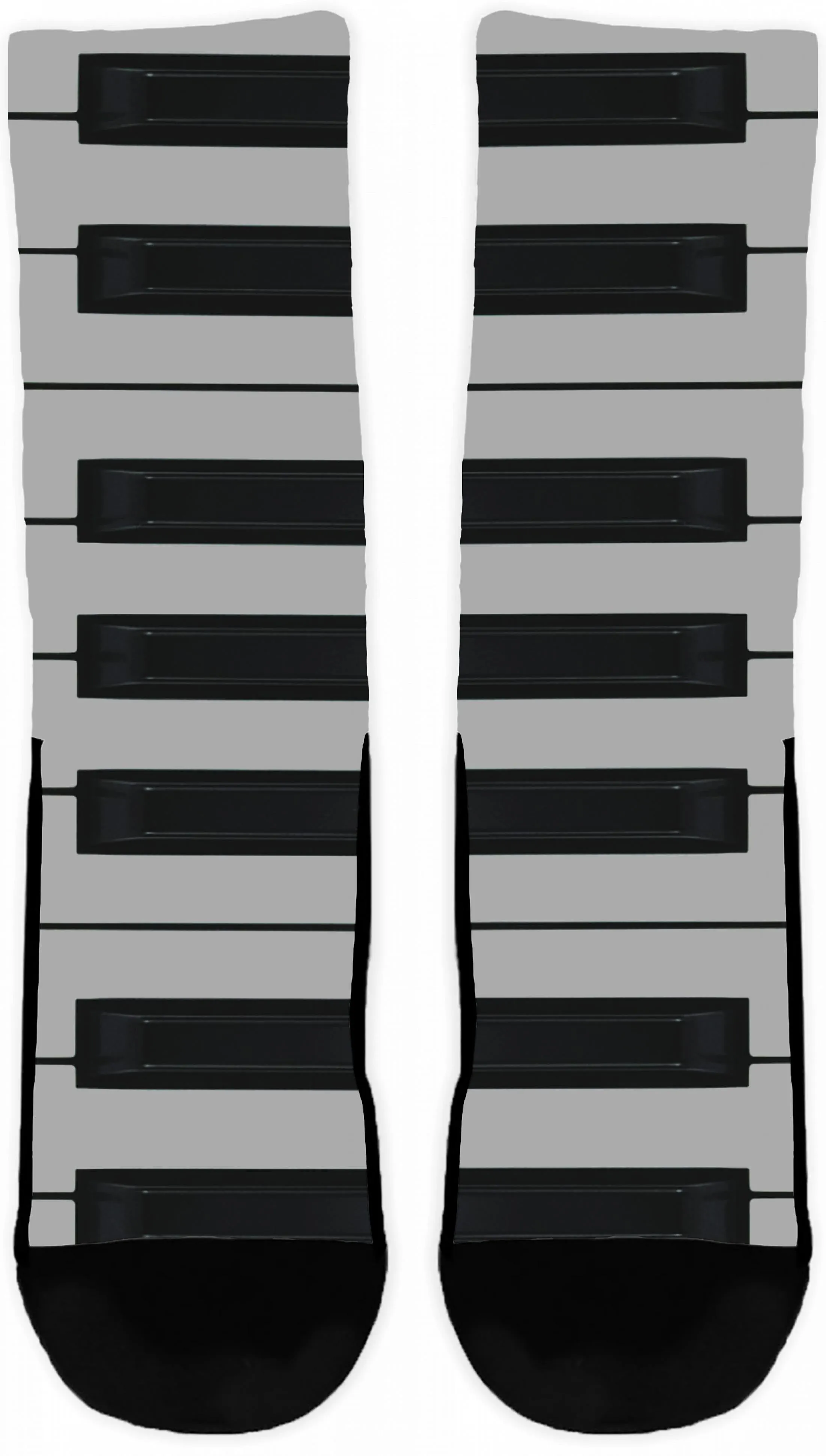 Piano Crew Socks - White