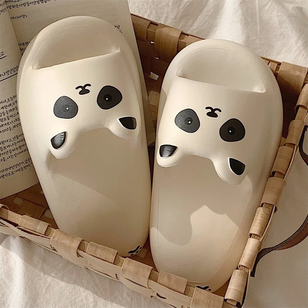 Pink Pig Pattern Summer Slippers for Adults