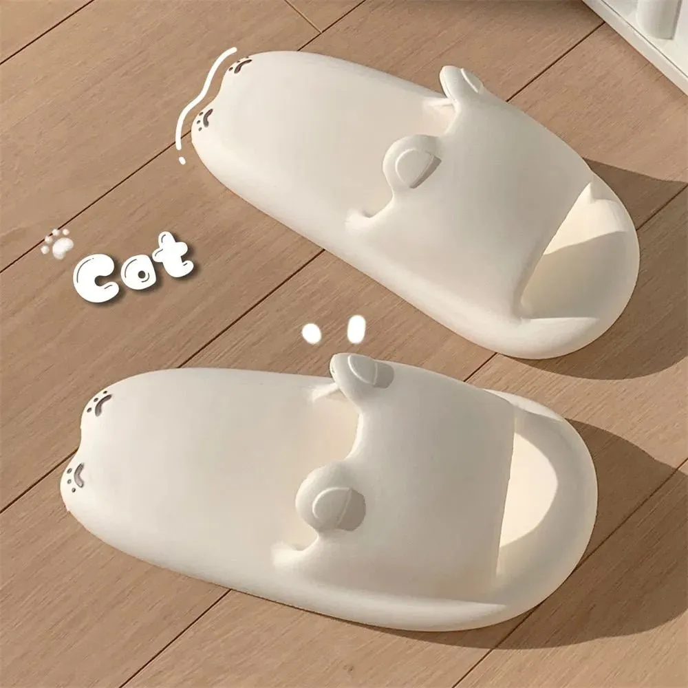 Pink Pig Pattern Summer Slippers for Adults