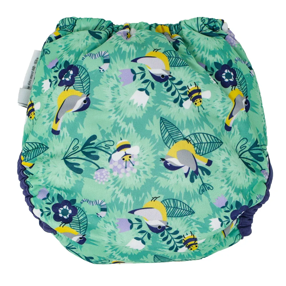 Pop-In Single Printed Nappy Bamboo Aplix Round the Garden