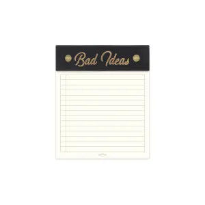 Post Bound Note Pad, 5 X 6 - Black "Bad Ideas"
