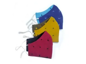 Printed Cotton Cloth Mask (Reversible) – 3 Layer Construction | Adult Size - Set of 3