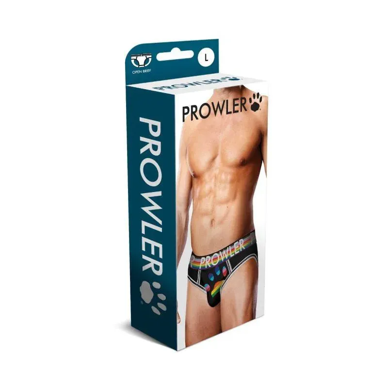 Prowler Oversized Paw Open Back Brief Black