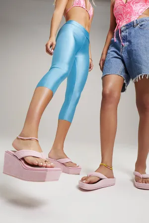 Puffer Padded Flip Flop - Baby Pink - Extended