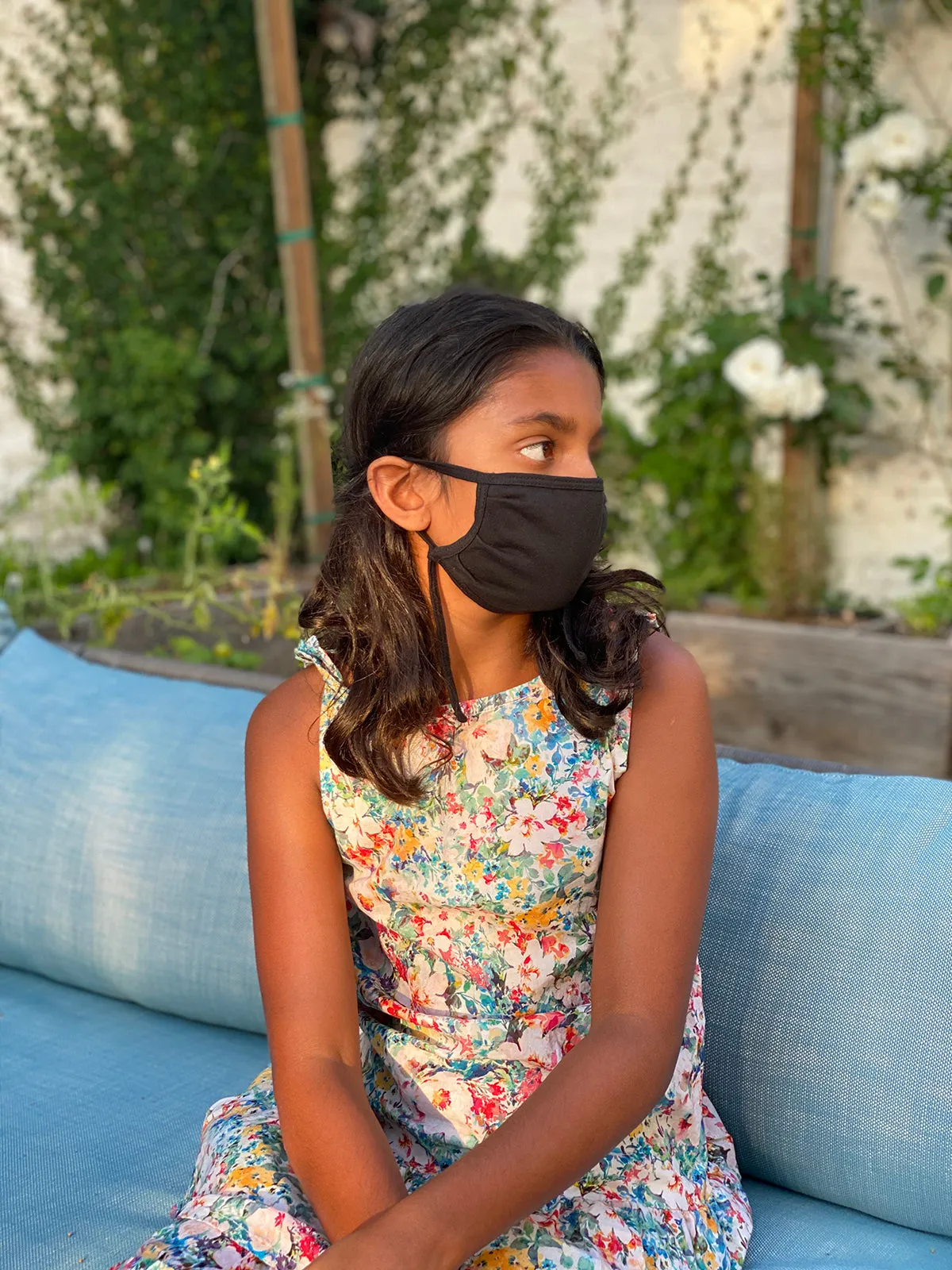 "Be Safe. Be Kind" Adjustable Jersey Mask - Pack of 2, Black