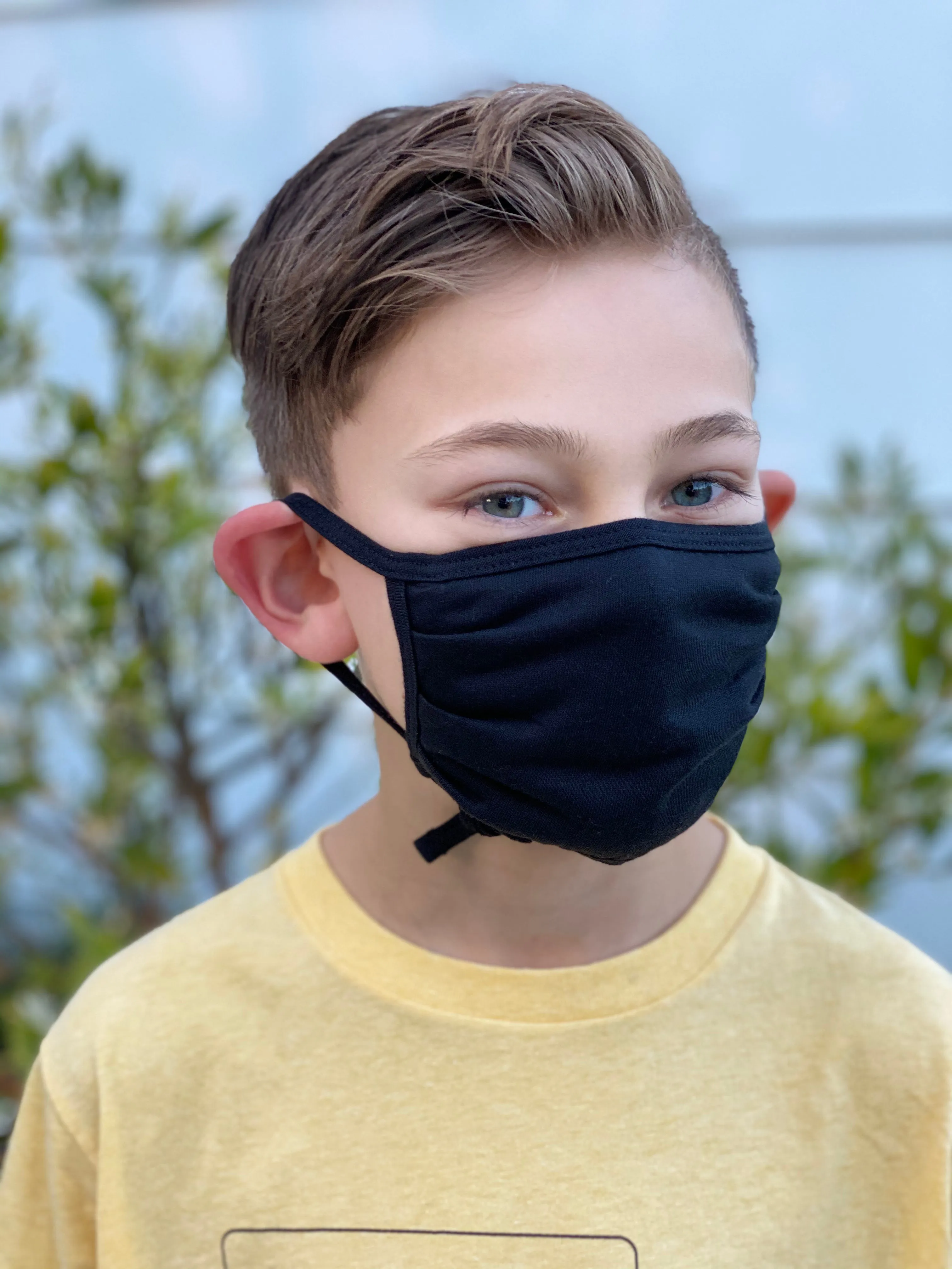 "Be Safe. Be Kind" Adjustable Jersey Mask - Pack of 2, Black