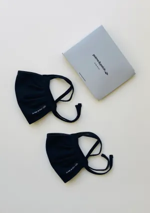 "Be Safe. Be Kind" Adjustable Jersey Mask - Pack of 2, Black