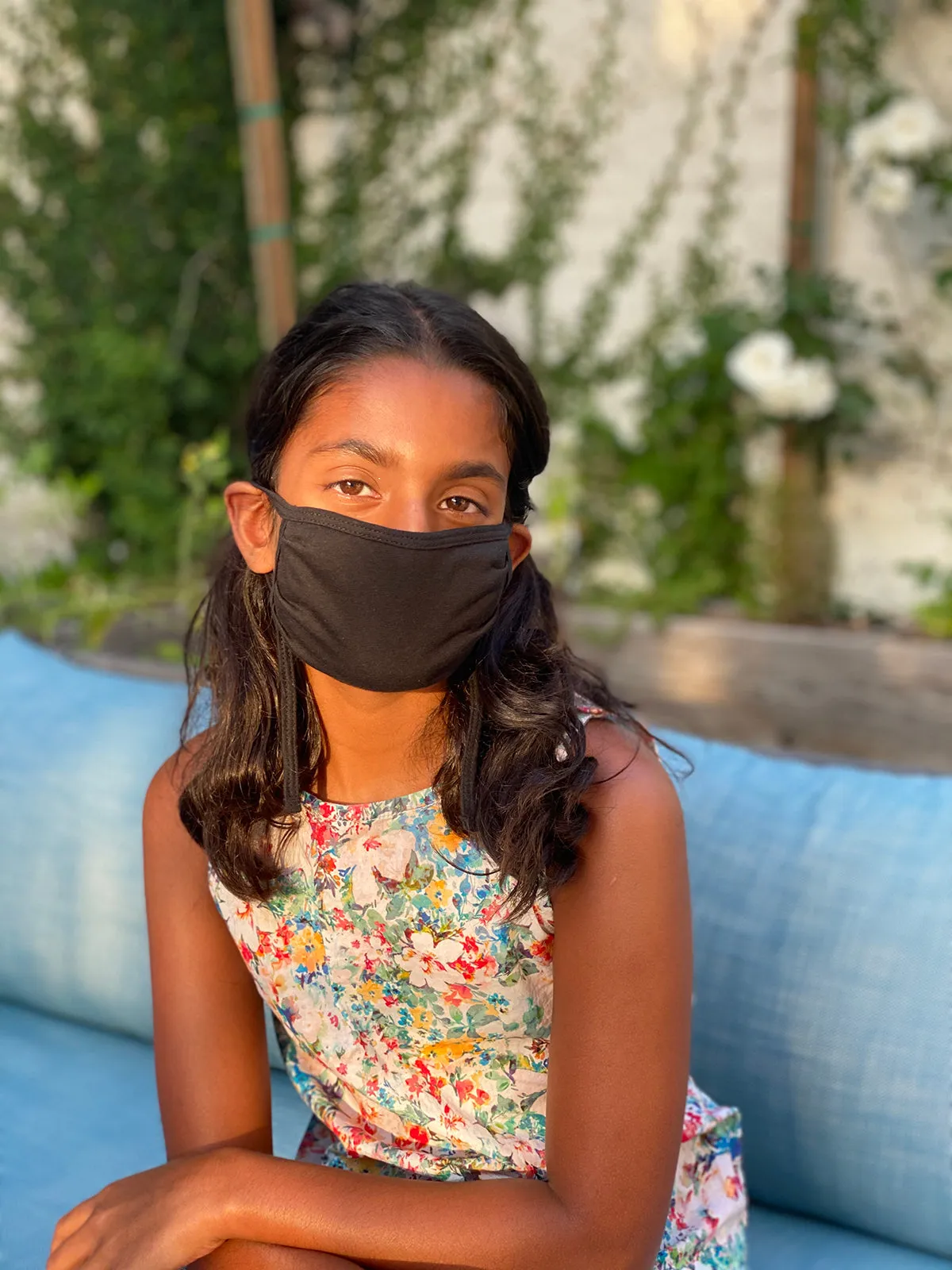"Be Safe. Be Kind" Adjustable Jersey Mask - Pack of 2, Black